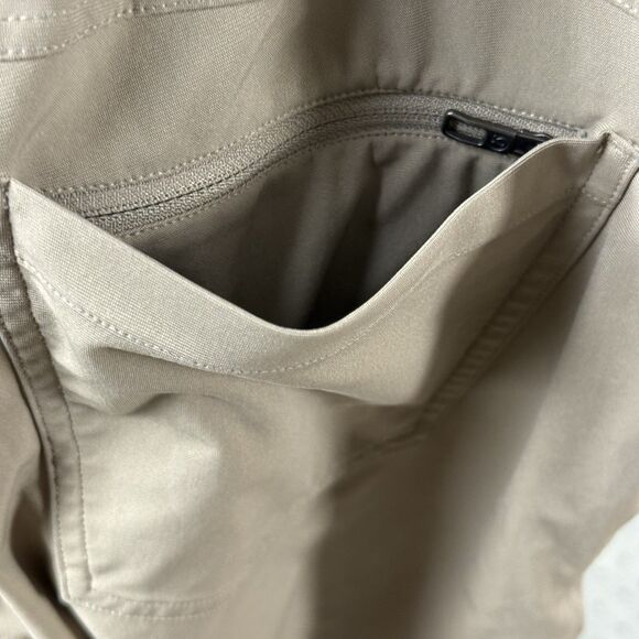 Lululemon Mens ABC Pants 34 x 33 Classic Fit Warpstreme 5 Pocket Trouser Khaki - Picture 9 of 14